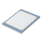 Bloc-note Treillis marocain de tuile de bleu de cobalt (Tourné)