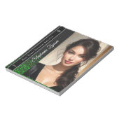 Bloc-note Tremplin de Paillettes Émeraude pour Autographes (Tourné)