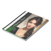 Bloc-note Tremplin de Paillettes Émeraude pour Autographes (Tourné)
