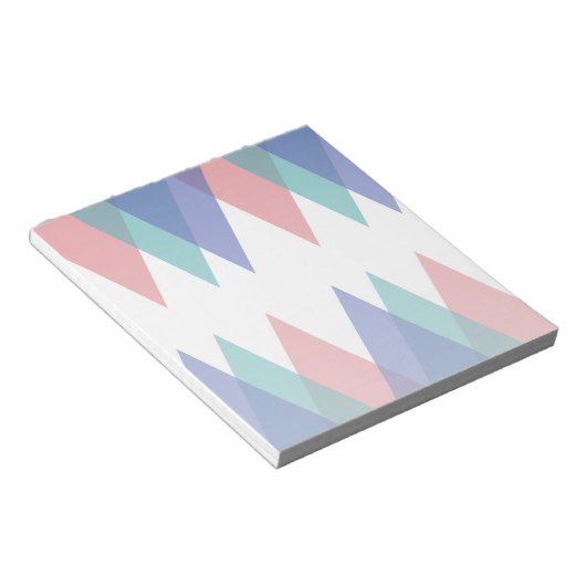 Bloc-note Triangles bleu et corail (Incliné)