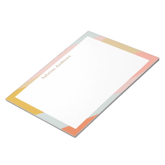 Bloc-note Triangles géométriques dans les tons pastel (Incliné)
