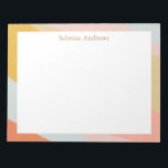 Bloc-note Triangles géométriques dans les tons pastel<br><div class="desc">Un design sucré et ludique de formes triangulaires géométriques abstraites dans une jolie palette de tons de terre pastel,  personnalisée avec votre nom. Cliquez simplement sur personnaliser pour ajouter du texte ou des images supplémentaires. Contactez-moi pour toute question ou demande.</div>