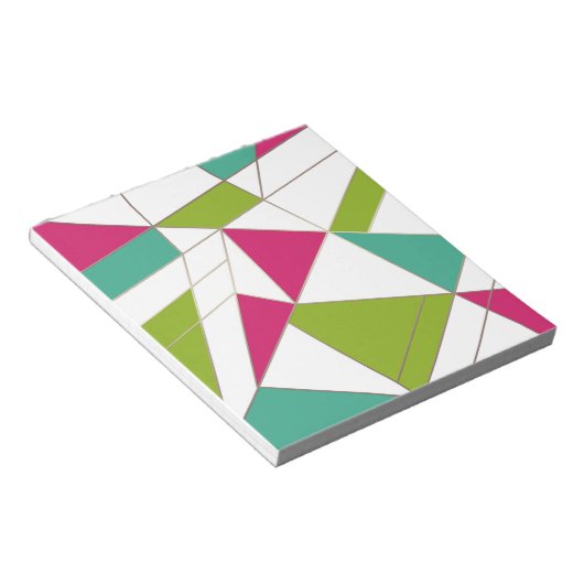 Bloc-note Triangles mode géométrie d'impression abstraite (Incliné)