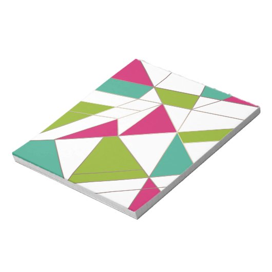 Bloc-note Triangles mode géométrie d'impression abstraite (Tourné)