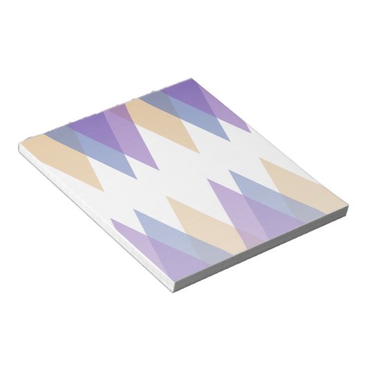 Bloc-note Triangles pourpre, bleu et jaune (Incliné)