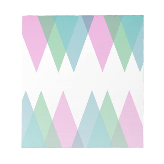 Bloc-note Triangles rose et vert (Devant)