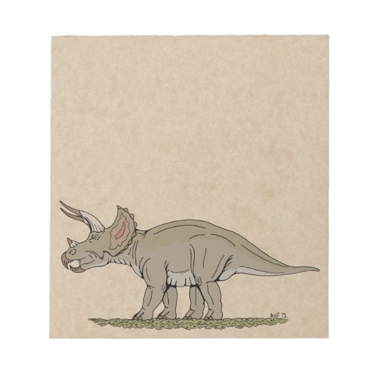 Bloc-note Tricératops de Dinosaure Crétacé (Devant)