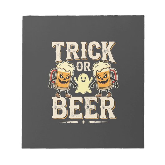 Bloc-note Trick or Beer Halloween Beer Design_1 (Devant)