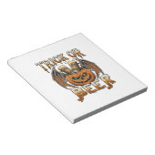 Bloc-note Trick Or Beer Halloween Citrouille Squelette Ailes (Incliné)