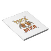 Bloc-note Trick Or Beer Mug Halloween Citrouille Squelette M (Incliné)