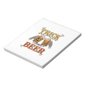 Bloc-note Trick Or Beer Mug Halloween Citrouille Squelette M (Tourné)