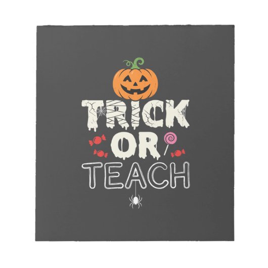 Bloc-note Trick or Teach Halloween Teacher Design (2)_1 (Devant)
