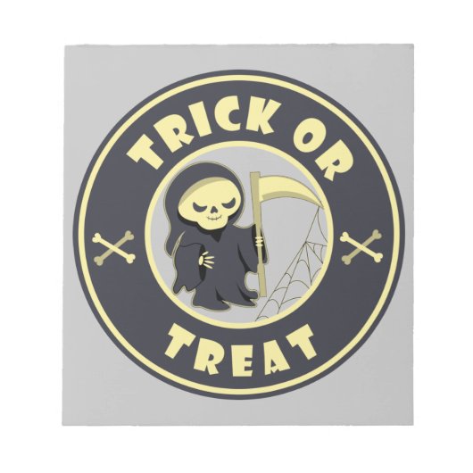 Bloc-note Trick ou traiter Halloween griffeur caractère (Devant)