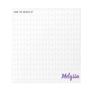 Bloc-note Tricot personnalisé