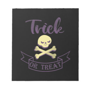 Bloc-note Tricoter ou traiter les os croisés du crâne Ruban 