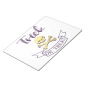 Bloc-note Tricoter ou traiter les os croisés du crâne Ruban (Incliné)