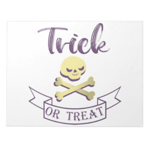 Bloc-note Tricoter ou traiter les os croisés du crâne Ruban 