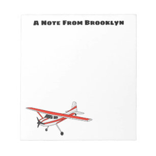 Bloc-note Tricycle gear aircraft cartoon