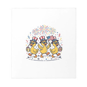 Bloc-note Trio de canards patriotiques Chemise vintage 4 jui