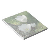 Bloc-note Trio de fleurs de tulipes blanches (Incliné)