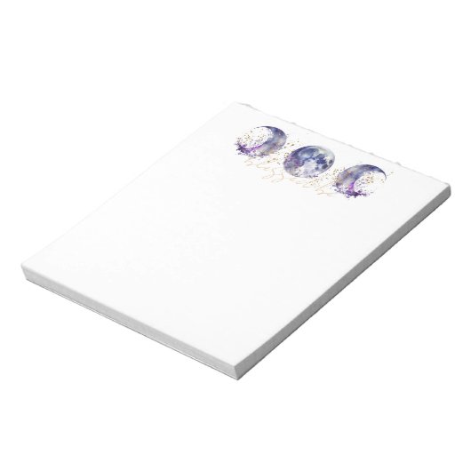 Bloc-note Triple lune violet et or (Tourné)