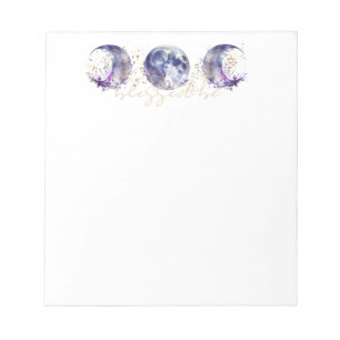 Bloc-note Triple lune violet et or