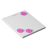 Bloc-note trois couettes roses filles sport personnalisé (Incliné)