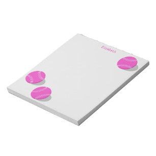 Bloc-note trois couettes roses filles sport personnalisé