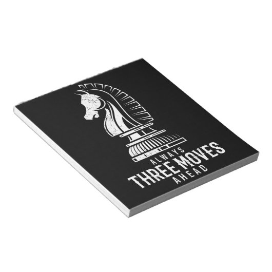 Bloc-note Trois Déplacements Devant I Chess Matt Jeu Jeu Jeu (Incliné)