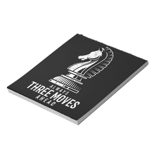 Bloc-note Trois Déplacements Devant I Chess Matt Jeu Jeu Jeu (Tourné)