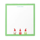 Bloc-note Trois Gnomes avec cadre vert simple (Devant)