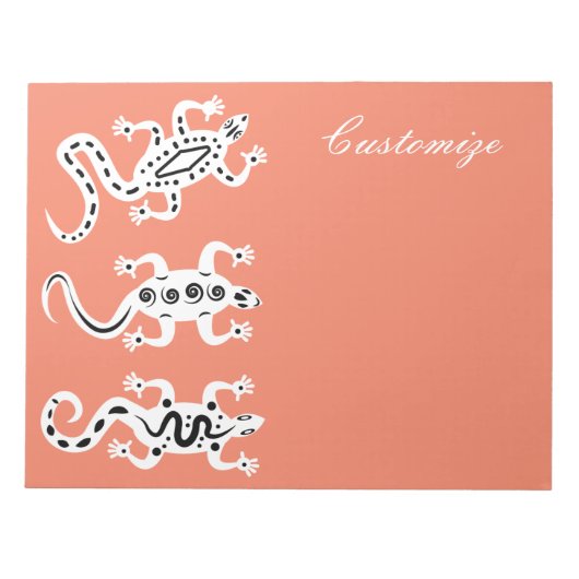 Bloc-note Trois lézards Thunder_Cove style sud-ouest  (Devant)