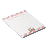 Bloc-note Trois Petits Lapins Joli En vichy Rose À Faire Lis (Incliné)