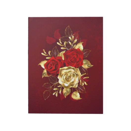 Bloc-note Trois Roses de bijoux (Tourné)