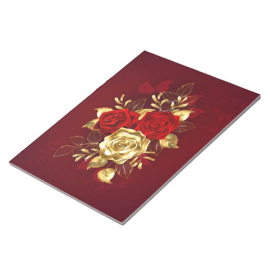 Bloc-note Trois Roses de bijoux (Incliné)