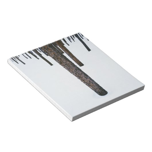 Bloc-note Troncs d'arbre dans la neige (Incliné)