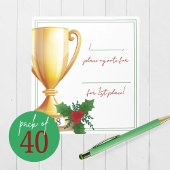 Bloc-note Trophy Holiday Contest Voting Notepad Pack de 40