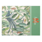 Bloc-note Tropical Jungle Banana Tree Strelitzia Monogramme (Devant)