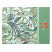 Bloc-note Tropical Jungle Banana Tree Strelitzia Monogramme (Devant)