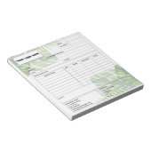 Bloc-note Tropical Leaf Invoice Business Sales Form Receipt (Incliné)