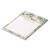 Bloc-note Tropical Palm Trees on Pink Personalized (Tourné)