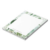 Bloc-note Tropical Watercolor Monstera Leaves Greenery (Tourné)