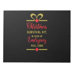 Bloc-note trousse de survie de noël