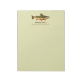 Bloc-note Truite de Brook, latin (Tourné)