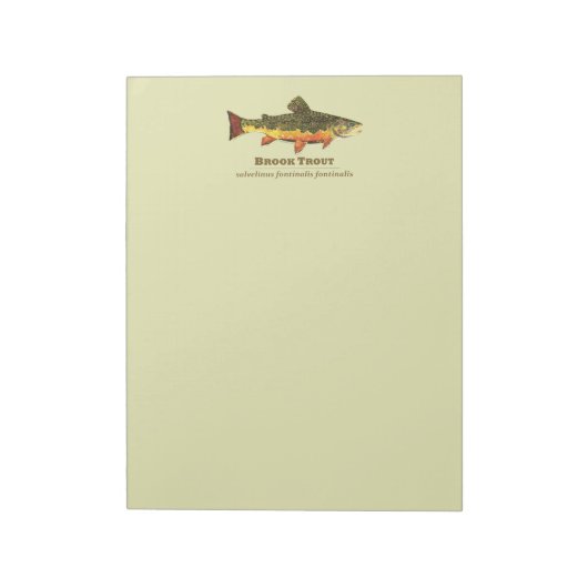 Bloc-note Truite de Brook, latin (Tourné)