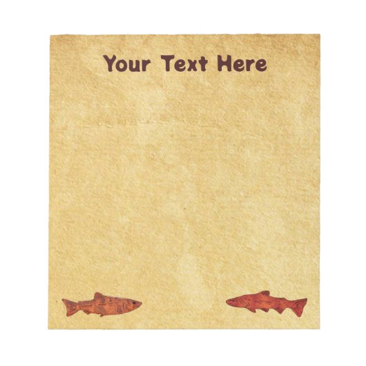 Bloc-note Truite rustique (Devant)