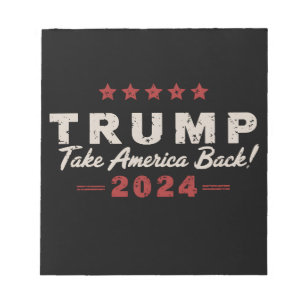 Bloc-note Trump 2024 Reprenez l'Amérique Président 47 États-