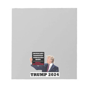 Bloc-note Trump 2024 Toujours Président Élection USA
