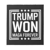 Bloc-note Trump a remporté la 47ème élection du président am (Devant)