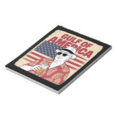 Bloc-note Trump, le président Trump de l'Amérique du Golfe d (Tourné)